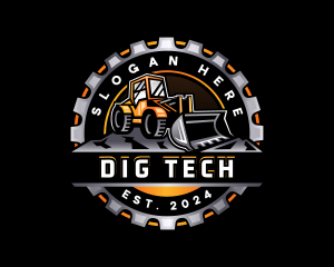 Bulldozer Heavy Equipment logo design