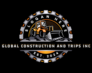 Excavation - Bulldozer Excavator Digger logo design