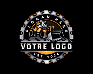 Machinery - Bulldozer Excavator Digger logo design