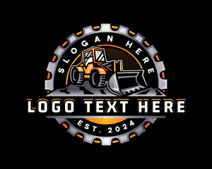 Bulldozer Excavator Digger Logo