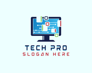 Pc - Software Computer Technology logo design