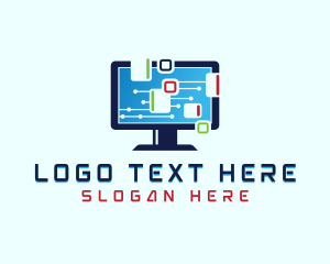 Software Computer Technology logo design