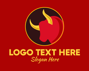 Bagua Mirror - Chinese Zodiac Ox logo design