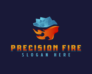 Fire Ice Temperature logo design