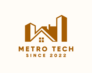 Metro - Real Estate Housing Building logo design