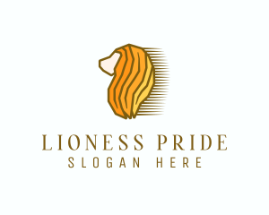 Fast Lion Head logo design