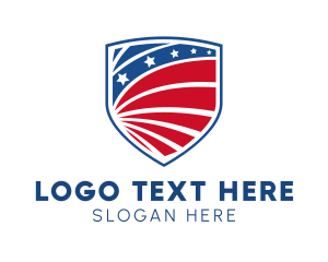 American - Patriotic Shield Emblem logo design