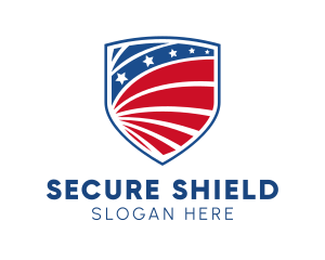 Patriotic Shield Emblem Logo