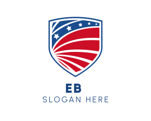 United States - Patriotic Shield Emblem logo design