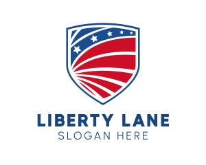 Patriotic Shield Emblem logo design