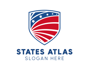 Patriotic Shield Emblem logo design