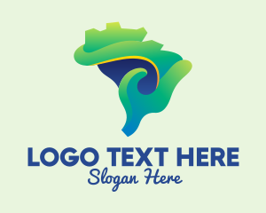 Brazil - Brazil Nature Map logo design