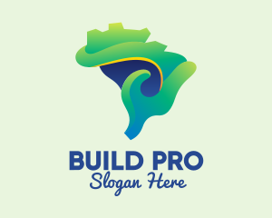 Environment - Brazil Nature Map logo design