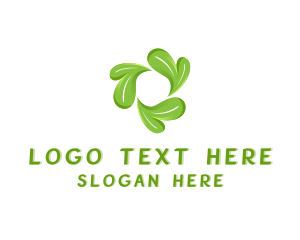 Heart - Recycle Herbal Leaves logo design