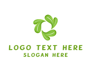 Vegan - Recycle Herbal Leaves logo design