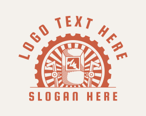 Cog - Cog Wheel Welder Welding Mask logo design