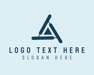 Coding - Blue Modern Letter A logo design