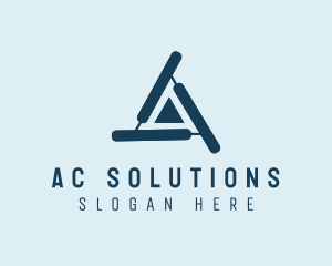 Blue Modern Letter A  logo design