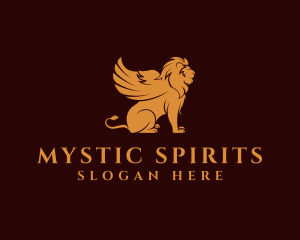 Mythical Lion Wing logo design