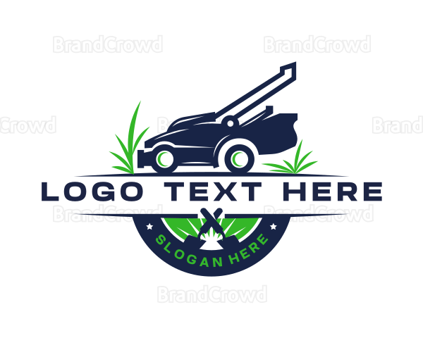 Lawn Mower Landscaping Logo