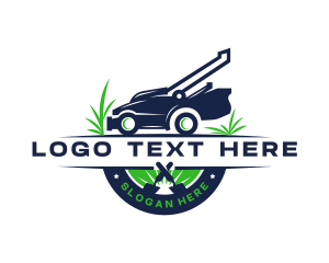 Emblem - Lawn Mower Landscaping logo design