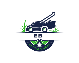 Trimmer - Lawn Mower Landscaping logo design
