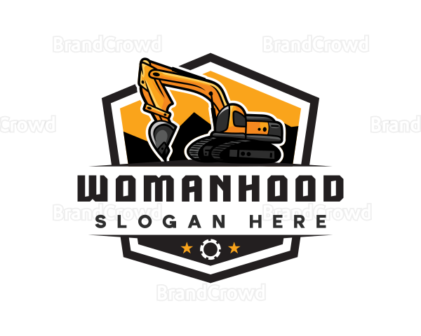 Construction Excavator Demolition Logo