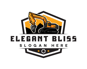 Backhoe - Construction Excavator Demolition logo design