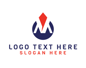 Drop - Modern M Drop logo design