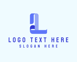 Letter A - Ribbon Software App logo design