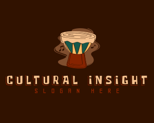 African Music Drum logo design