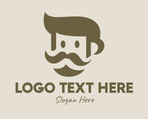 Grooming - Old Mustache Man logo design