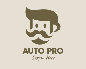 Old Mustache Man  Logo