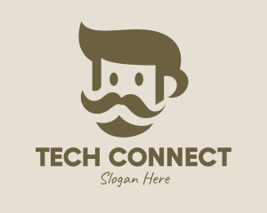 Masculine - Old Mustache Man logo design