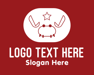 Horseshoe Crab - Red Star Crab logo design