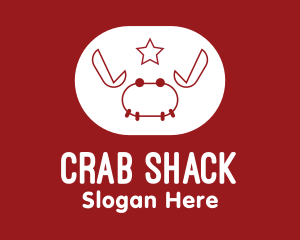 Red Star Crab  logo design