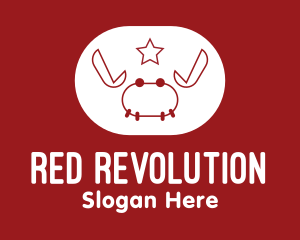 Red Star Crab  logo design