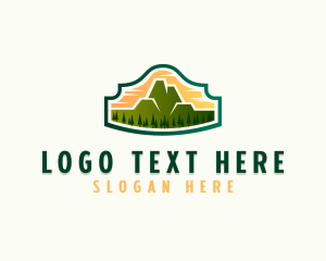 Traveler - Mountain Trek Hiking logo design