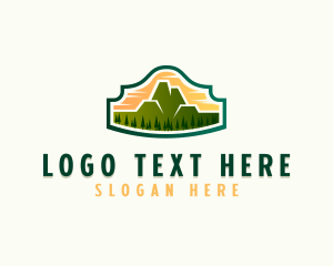 Trails - Mountain Trek Hiking logo design