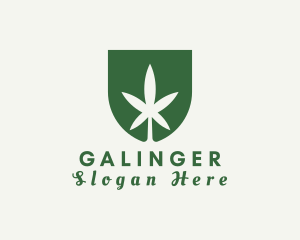 Dispensary - Weed Plantation Shield logo design