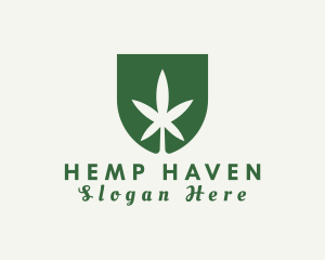 Weed Plantation Shield logo design