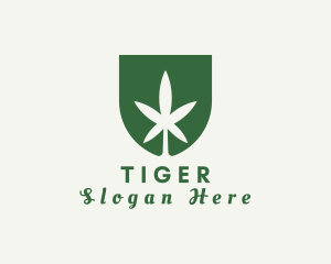 Botanical - Weed Plantation Shield logo design