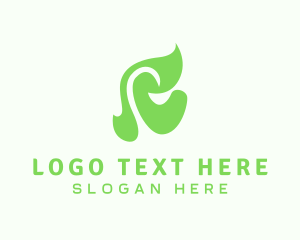 Environmental - Green Seedling Letter C logo design