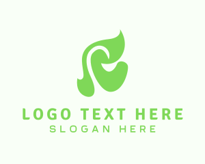 Herb - Green Seedling Letter C logo design