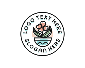 Eco - Flower Bloom Plant logo design