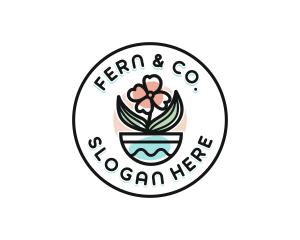 Flower Bloom Plant logo design