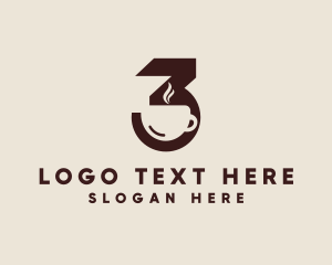 Coffee - Espresso Cafe Number 3 logo design