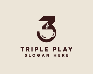 Three - Espresso Cafe Number 3 logo design