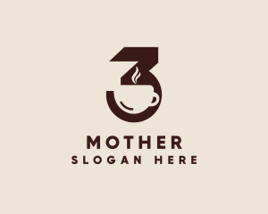 Caffeine - Espresso Cafe Number 3 logo design