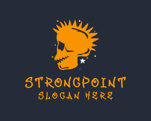 Orange - Orange Punk Skull logo design